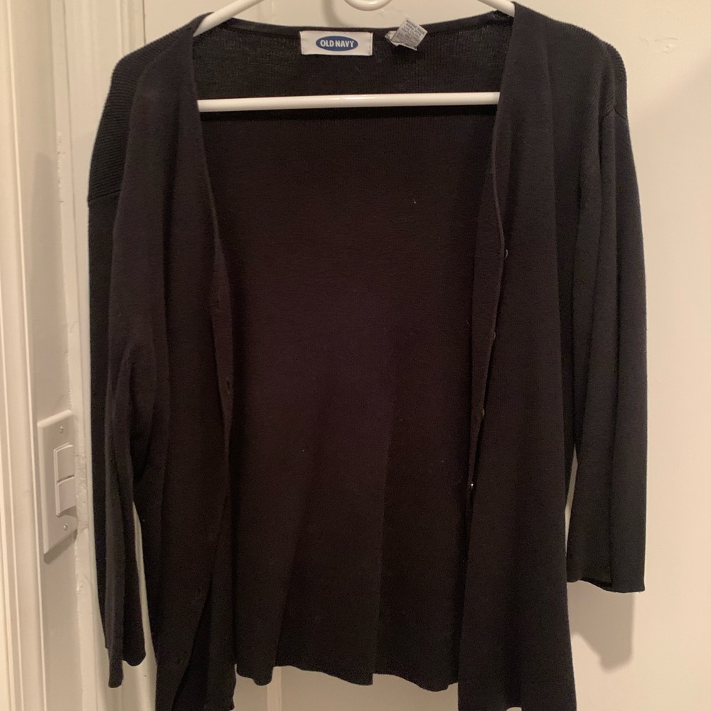 Old Navy 3/4 sleeve black cardigan